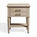 Wooden nightstand with two drawers and open shelf 45 x 40 x 55cm