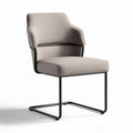 Fabric dining chair with metal frame in gray 50 x 50 x 80cm